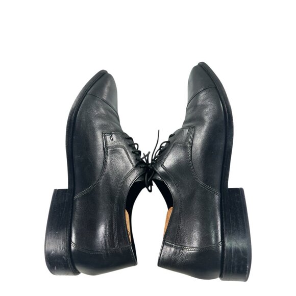 Johnston & Murphy Mens Size 15 M Black Leather Cap Toe Dress Shoes
